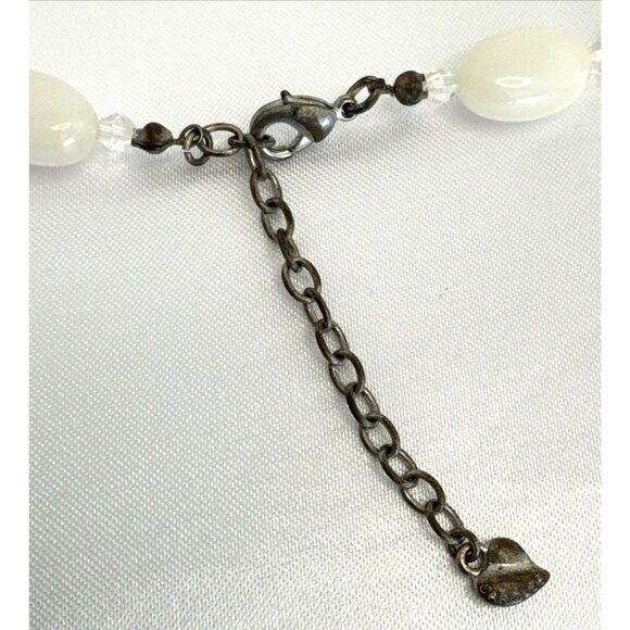 Carolee Yellow & Clear Natural Stone Beaded Necklace With Lobster Clasp - Picture 5 of 6